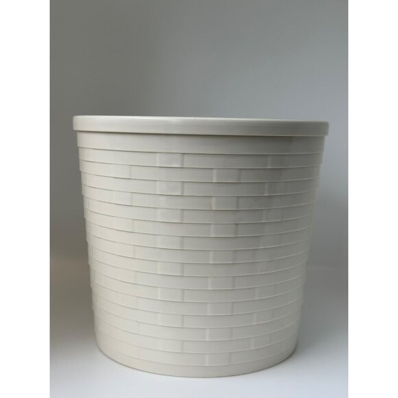 VTG Longaberger Ice Bucket Insert w/ Lid 7.25" Cream Plastic Insulated Line - Picture 1 of 7